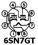 6sn7gt pinout Pinout for 6SN7GT