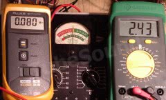 Half scale meter testing example (NRI 70 tube tester)
