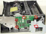 4l-5 5 screws remove metal cover over formatter board